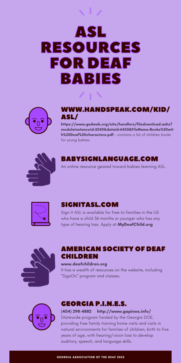 GAD Infographics ASL Resources for Deaf Babies